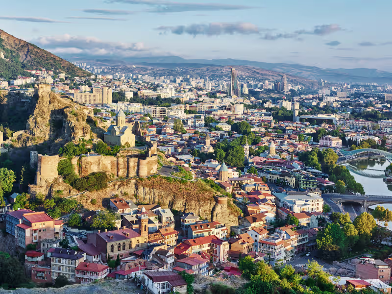 Tbilisi old town and Narikala Fortress, Georgia